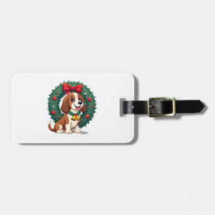 Basset Hound Jingle Bells Bagagebricka