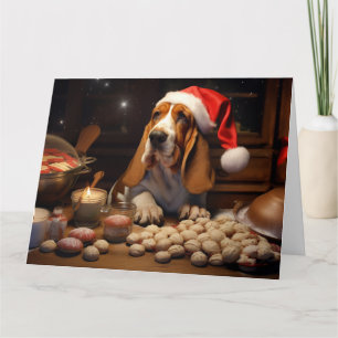 Basset Hound jul Cookies Festive Helgdag Kort
