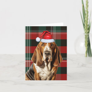 Basset Hound Jul Hund Helgdag Play jul Helgkort