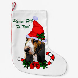 Basset Hound jul Liten Julstrumpa