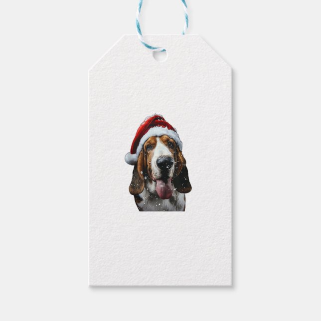 Basset Hound jul Presentetikett (Framsidan)