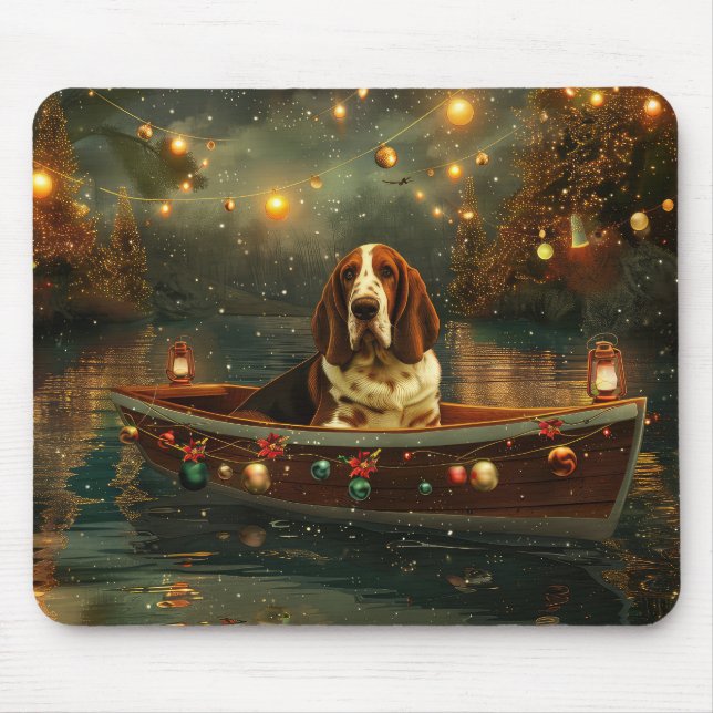 Basset Hound jul - sluten resa Musmatta (Framsidan)