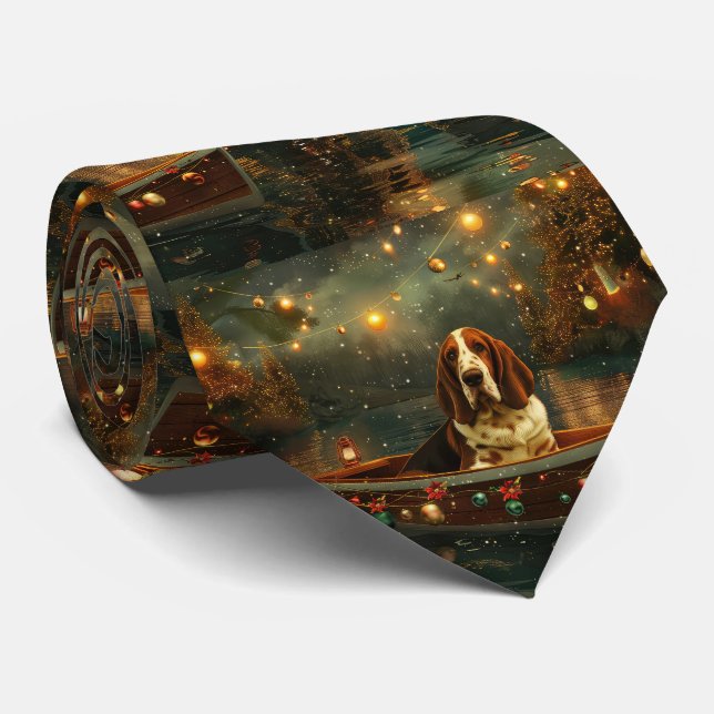 Basset Hound jul - sluten resa Slips (Rullad)