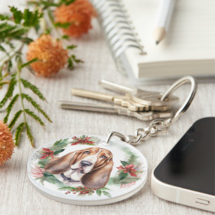 Basset Hound-jul Utandning Festive Valp