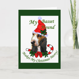 Basset Hound-julklappar Helgkort