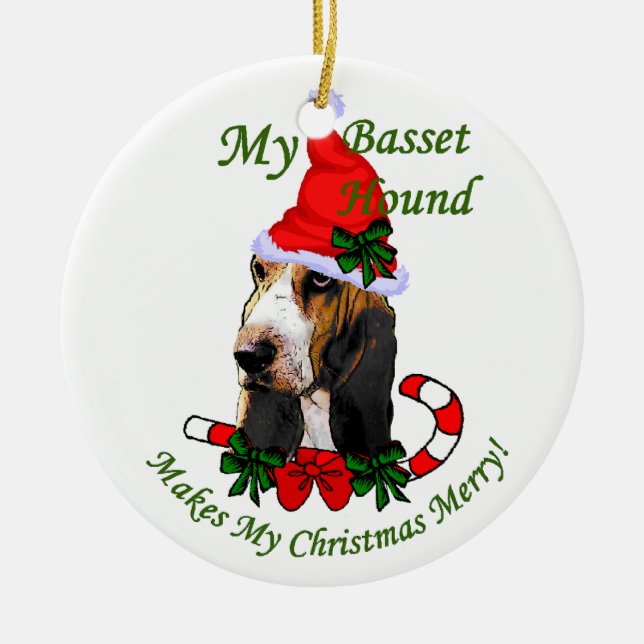Basset Hound-julklappar Ornament (Framsidan)