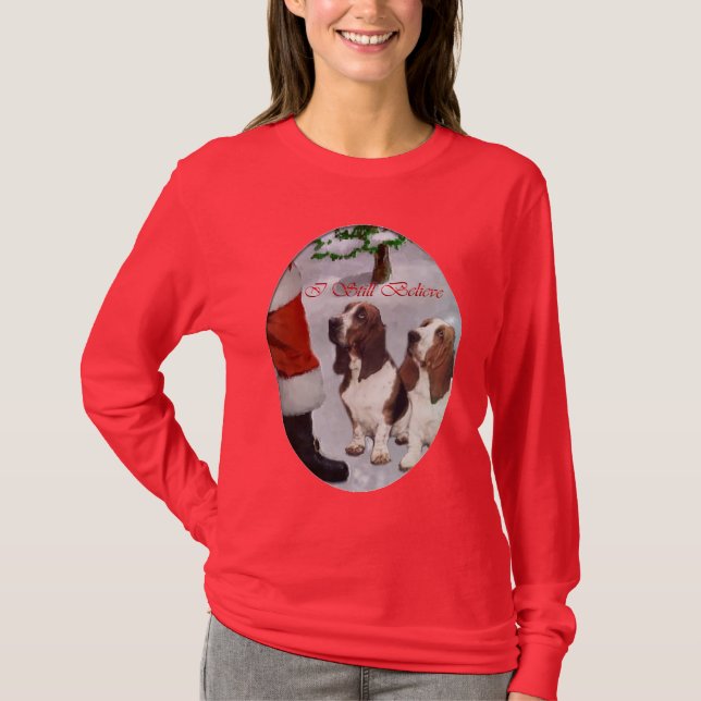 Basset Hound-julklappar Tee (Framsida)