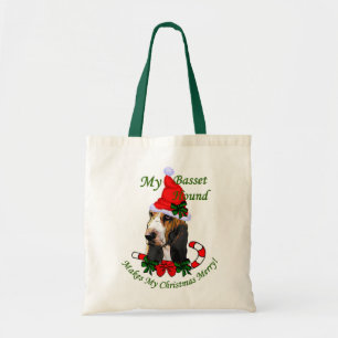 Basset Hound-julklappar Tygkasse