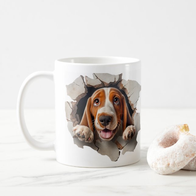 Basset Hound   Kaffemugg (Med munk)