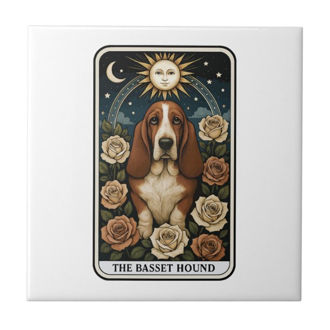 Basset Hound Kakelplatta (Framsidan)