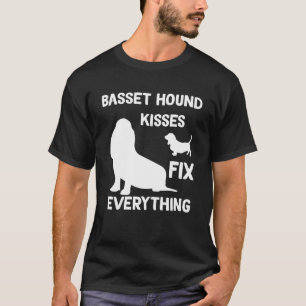 Basset Hound kisses korrigerar allt Basset Hound m T Shirt