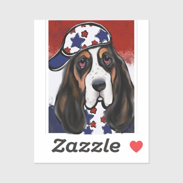 Basset Hound Klistermärken (Ark)