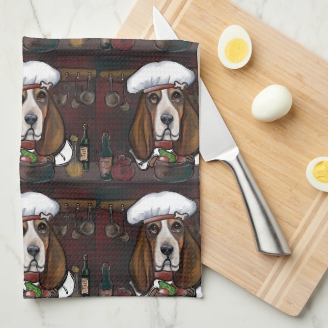 BASSET HOUND KÖKSHANDDUK (Vikt i Fjärdedel)