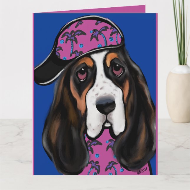 Basset Hound Kort (Framsida)