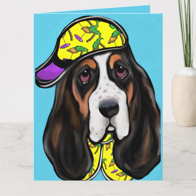 Basset Hound  Kort (Framsida)