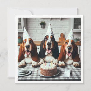 Basset Hound-kort, Basset Hound-födelsedag Inbjudningar