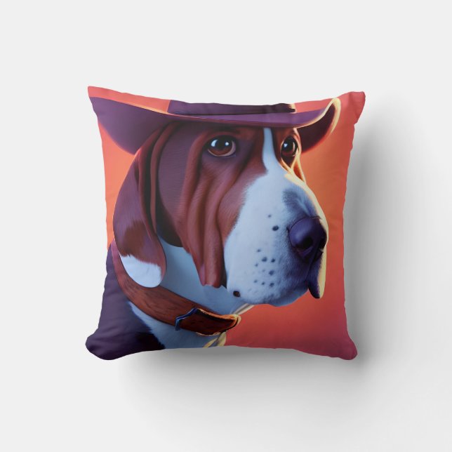 Basset Hound Kudde (Framsida)