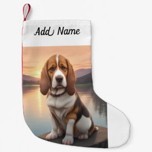 Basset Hound Liten Julstrumpa
