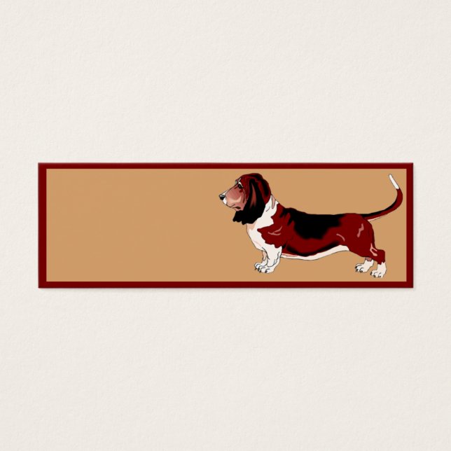 Basset Hound Litet Visitkort (Framsidan)