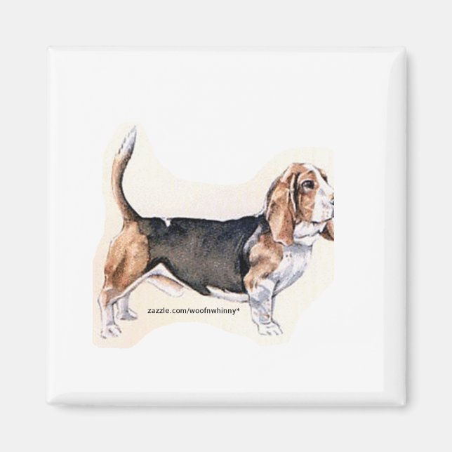 Basset Hound magnet (Framsidan)