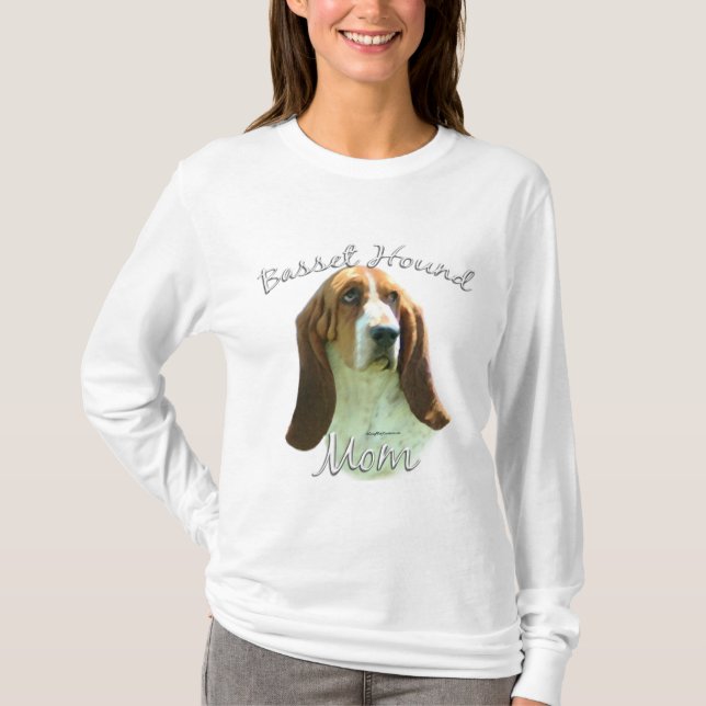 Basset Hound Mamma 2 T Shirt (Framsida)