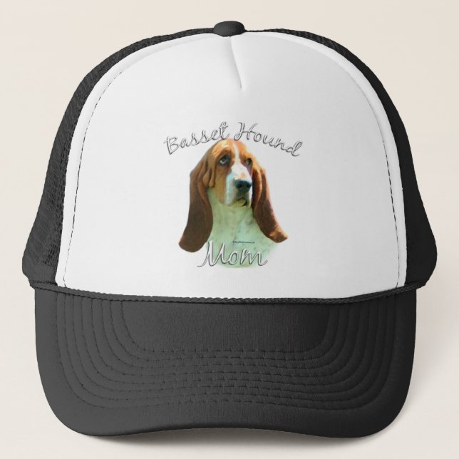 Basset Hound Mamma 2 Truckerkeps (Framsida)