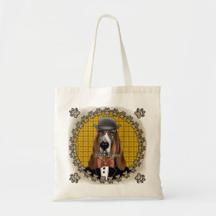 Basset Hound med glasögon Tygkasse