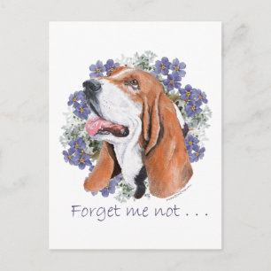 Basset Hound Minne Vykort