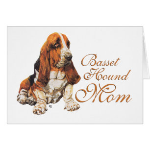 Basset Hound Mors dag Hälsningskort