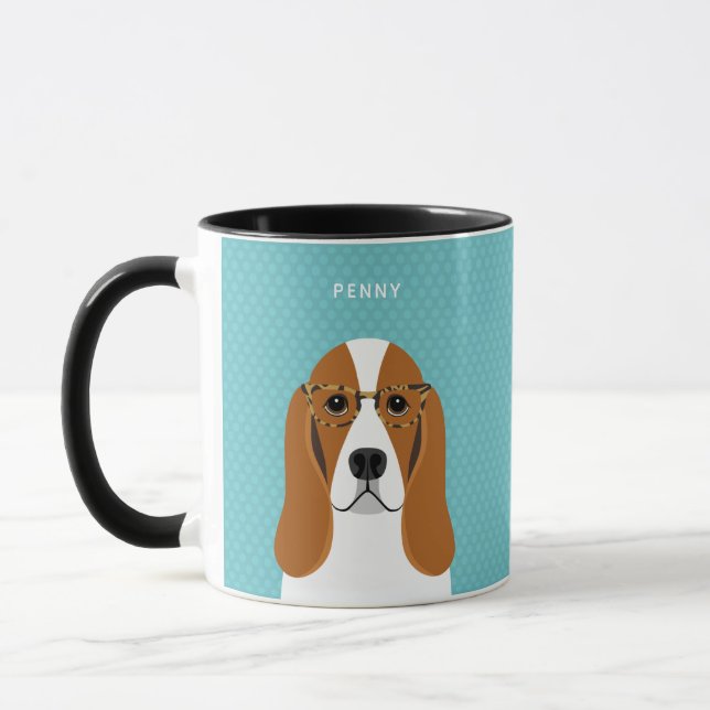 Basset Hound Mugg (Vänster)