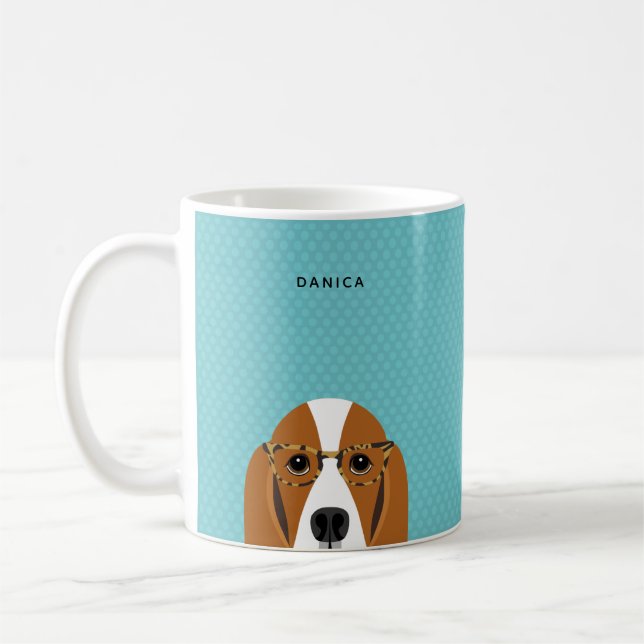 Basset Hound Mugg (Vänster)