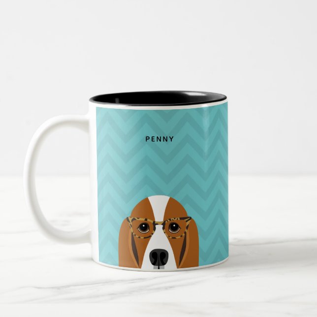 Basset Hound Mugg (Vänster)