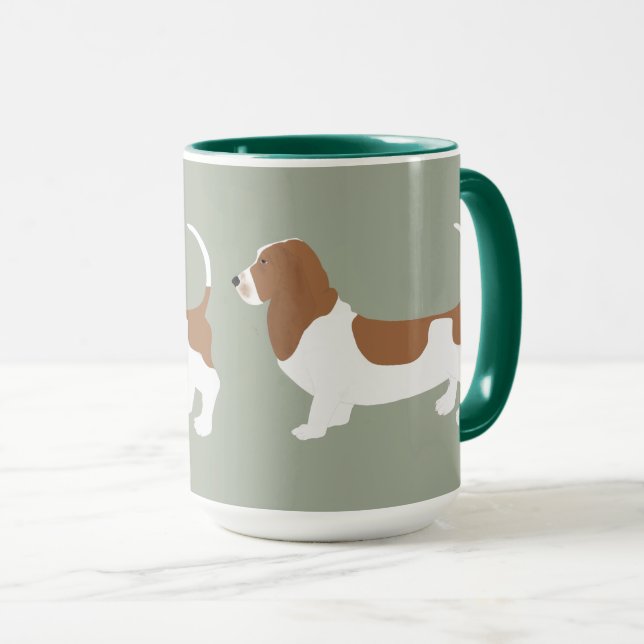 Basset Hound Mugg (Framsida höger)