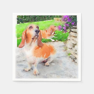 Basset hound Napkins Pappersservett