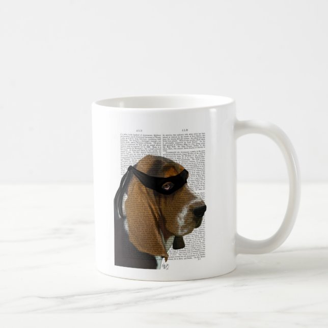 Basset Hound Ninja Kaffemugg (Höger)