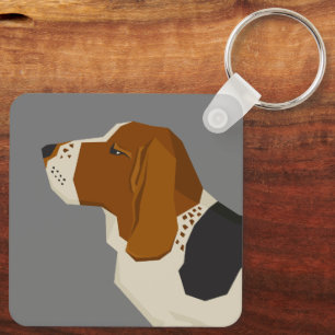 Basset Hound Nyckelring