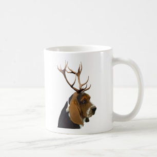Basset Hound och Antlers Kaffemugg