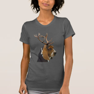 Basset Hound och Antlers Tee