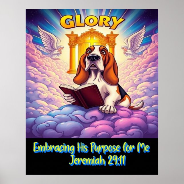 Basset Hound Omfamnar Hans Syfte För Mig Poster (Framsidan)