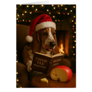 Basset Hound 'Ostskatt' julkort Hälsningskort