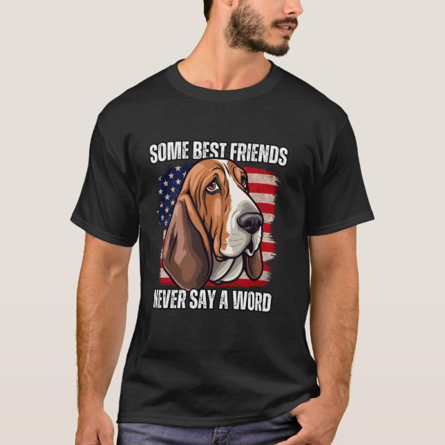 Basset Hound Owner (ägare av bästa vänner) Säg ald T Shirt (Framsida)