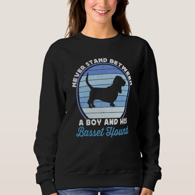 Basset Hound Owner For Boys Kids Youth Bassets Dog T Shirt (Framsida)
