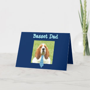 Basset Hound på Fars dag-kortet Kort