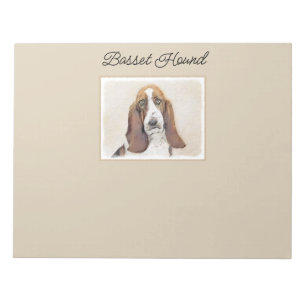 Basset Hound Painting - Cute Original Hund Art Anteckningsblock
