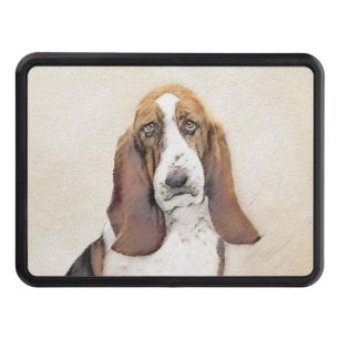 Basset Hound Painting - Cute Original Hund Art Dragkroksskydd