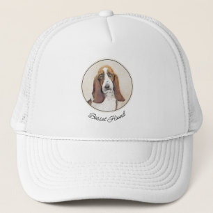 Basset Hound Painting - Cute Original Hund Art Keps