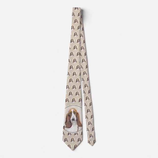 Basset Hound Painting - Cute Original Hund Art Slips (Framsida)