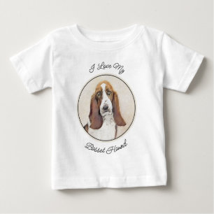 Basset Hound Painting - Cute Original Hund Art T Shirt