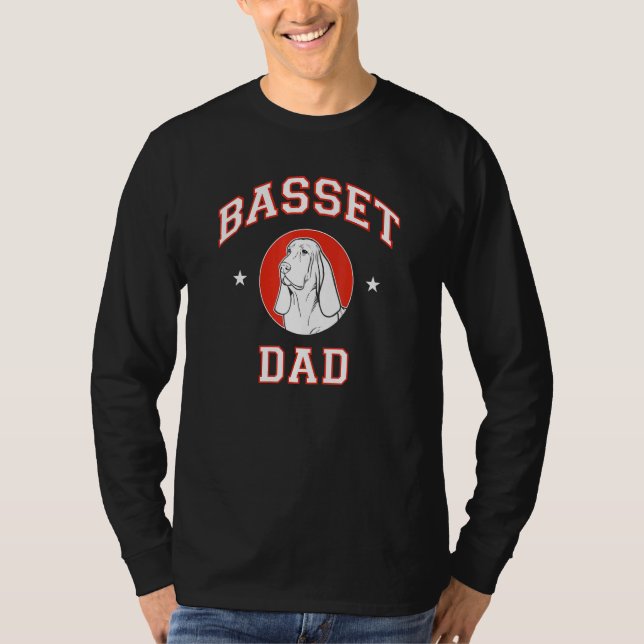 Basset Hound Pappa 1 T Shirt (Framsida)