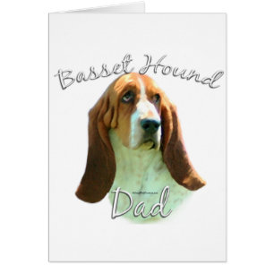 Basset Hound Pappa 2 Hälsningskort